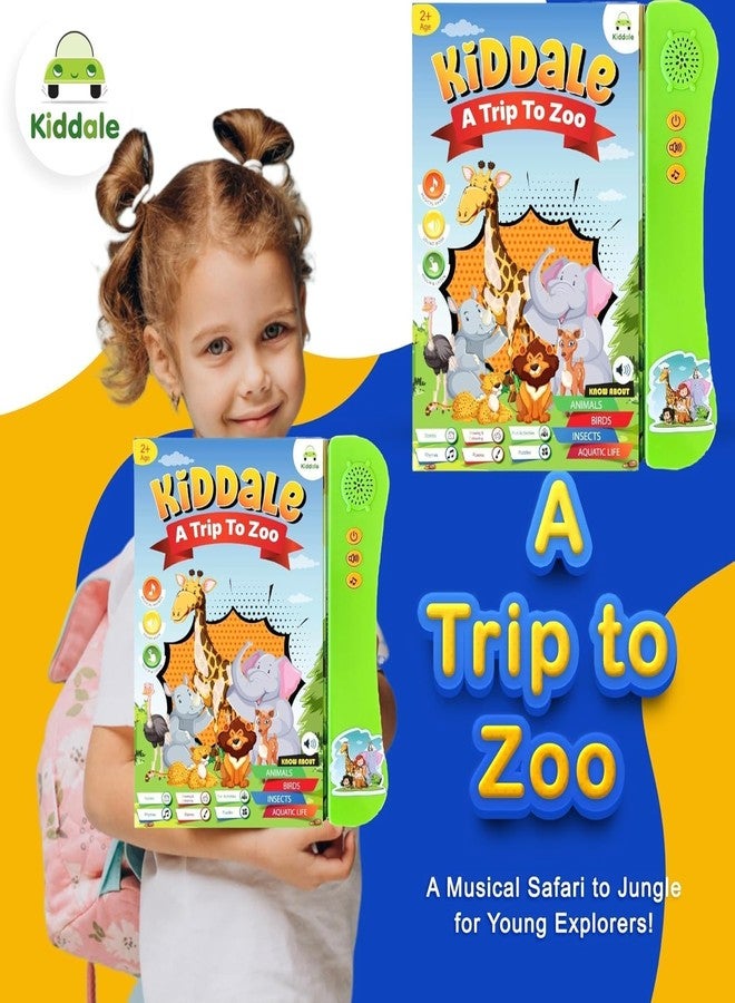 Kiddale Pack of 3 Interactive Books - Trip to The Zoo Sound Book + Chirping in The Sky & Music on The Farm Non-Sound Books - Interactive & Educational Storybooks for Toddlers - Image 2