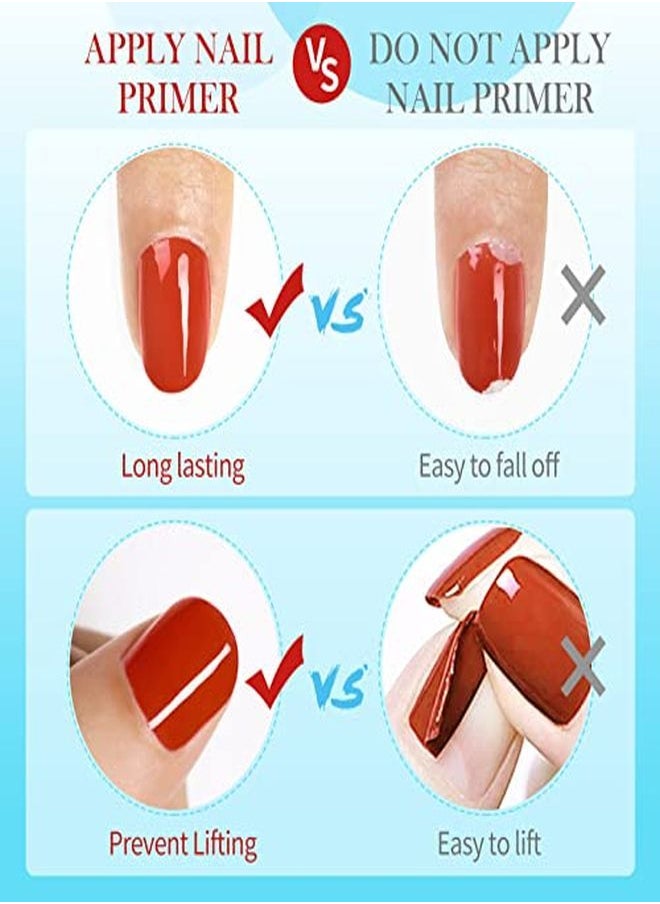 Born Pretty مجموعة برايمر ومجفف للأظافر لا تحترق، سريعة الجفاف، مرطب للأظافر، توازن درجة الحموضة للأظافر الطبيعية، 15 مل  - Image 4