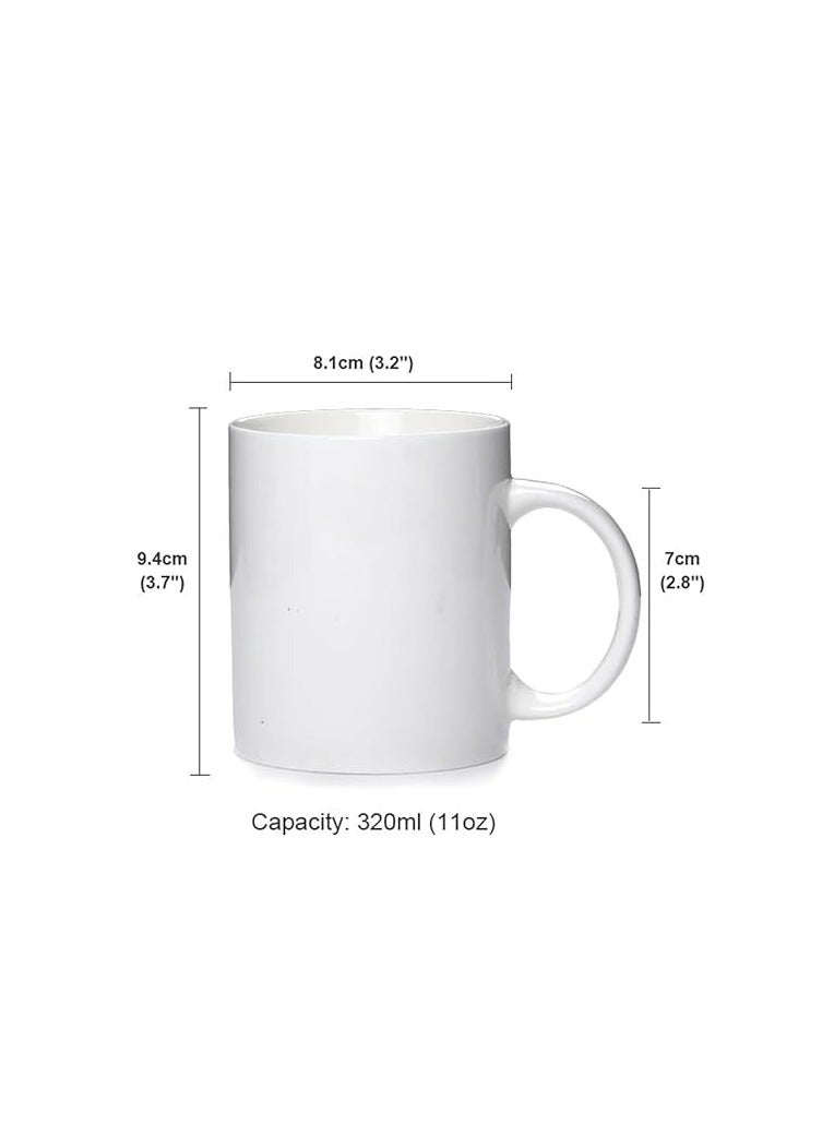 RYN® Printed Ceramic Coffee Mug Gift for Coffee and Tea Lovers 11 Oz alphabet V - Image 3