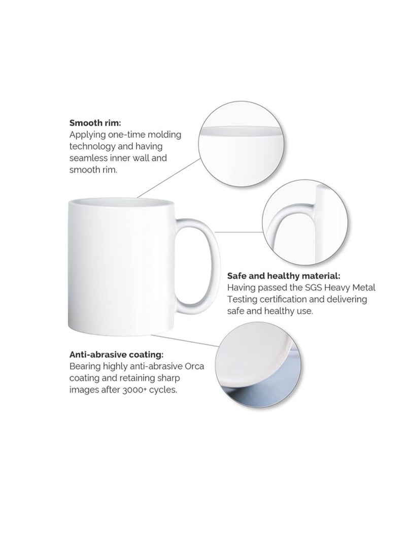 RYN® Printed Ceramic Coffee Mug Gift for Coffee and Tea Lovers 11 Oz alphabet V - Image 4