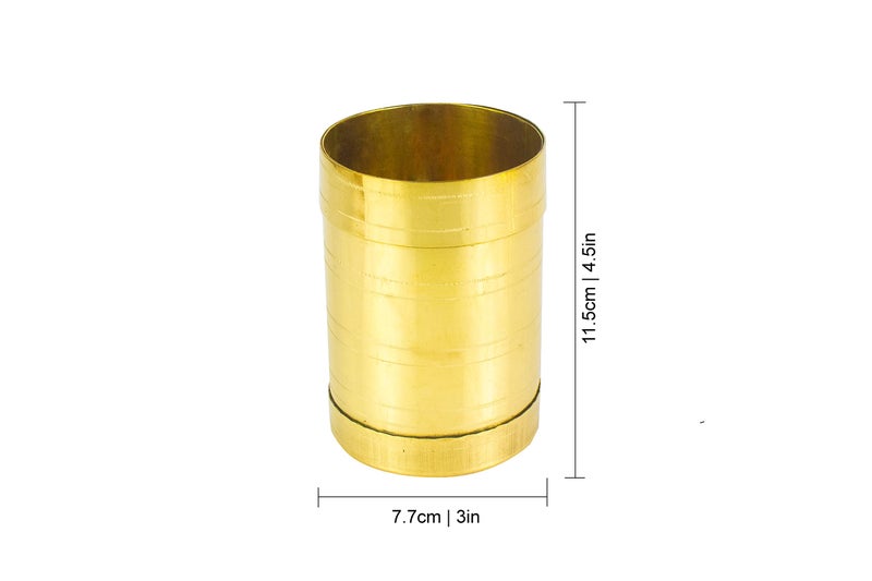 Spillbox Brass Rice Measuring Pot Padi Uzhakku, Changazhi Traditional Measuring Vessel for Paddy and Grains, nira para Kerala Vessel, Cup, Jug, Mug, Bowl for Home and Kitchen- (Size 2) - Image 3