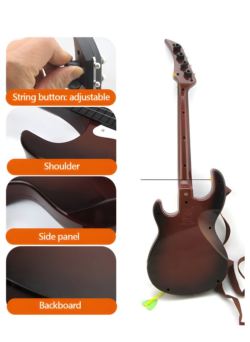 GROIC 19 Inch Guitar Toy for Kids,Portable Electronic Guitar Musical Instrument Toy,Multifunctional Portable Electronic Instrument,Bass Toys - Image 3