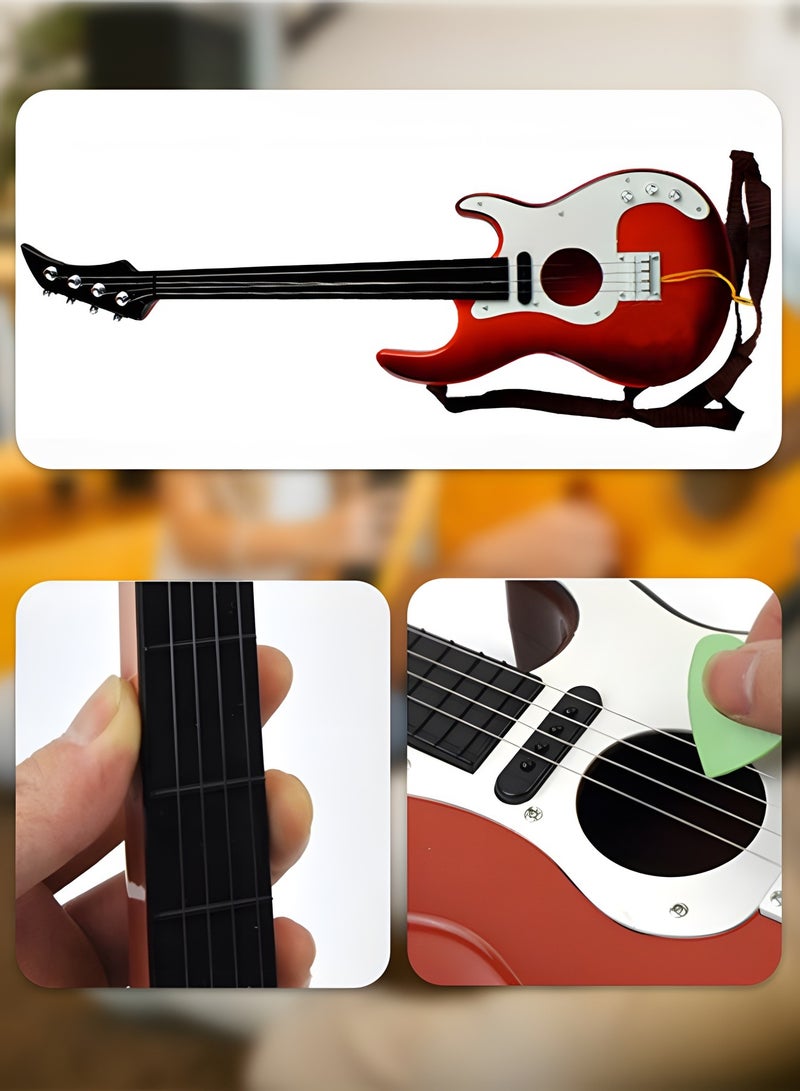 GROIC 19 Inch Guitar Toy for Kids,Portable Electronic Guitar Musical Instrument Toy,Multifunctional Portable Electronic Instrument,Bass Toys - Image 5