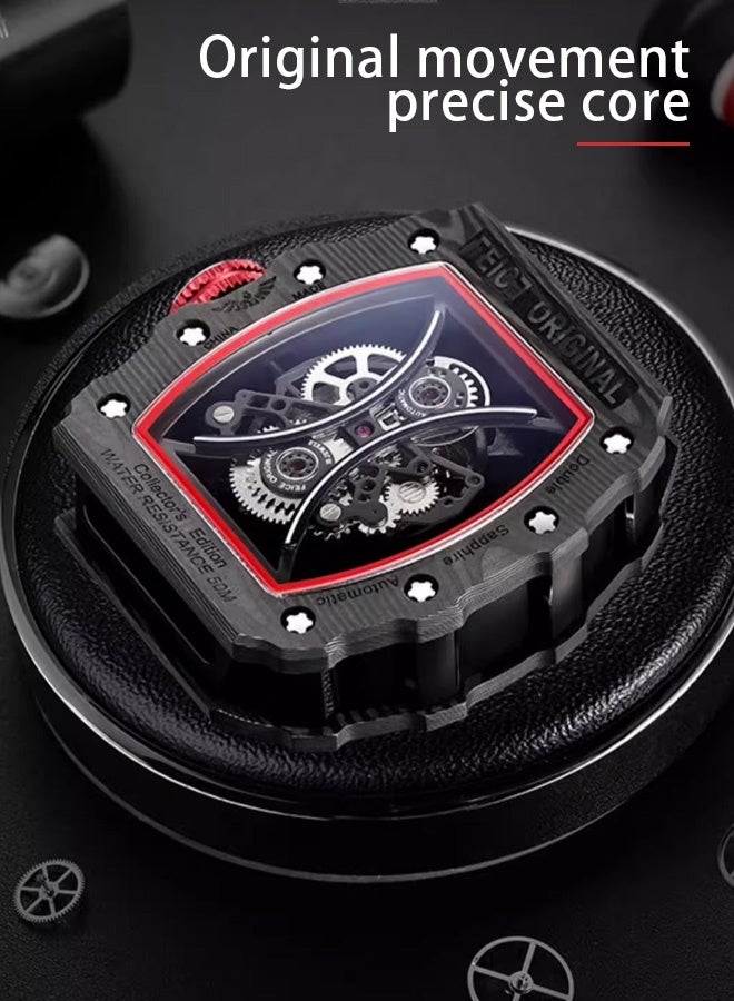 KIMSDUN Men's fashionable watches, barrel-shaped watches, unique and stylish watches, suitable for wearing in various occasions - Image 3