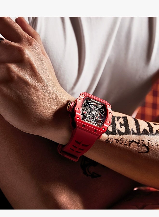 KIMSDUN Men's fashionable watches, barrel-shaped watches, unique and stylish watches, suitable for wearing in various occasions - Image 2