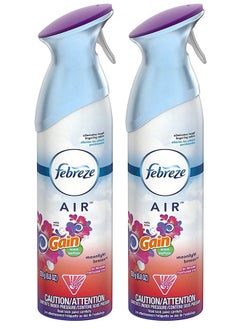 febreze Air Refresher - with Gain Moonlight Breeze Scent - with New OdorClear Technology - Net Wt. 8.8 OZ (250 g) Per Bottle - Pack of 2 Bottles  - Image 1
