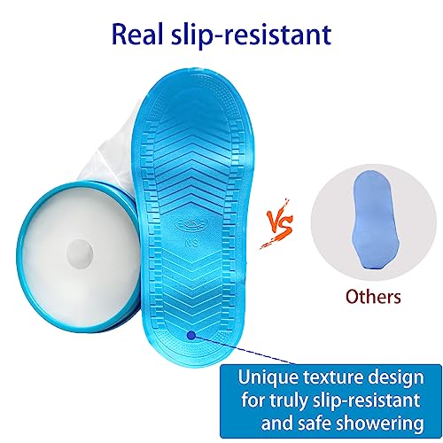 Tideshake - Non-Slip Waterproof Foot Cast Cover for Showering, Reusable Adult Foot Cast Protector, Cast Covers for Shower, Watertight Cast Bag for Surgery Ankle, Burns - Image 2