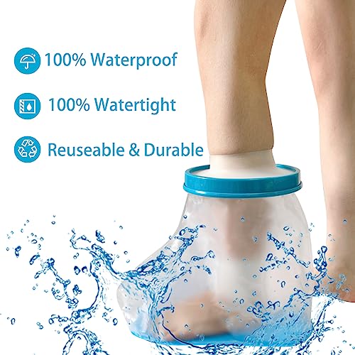 Tideshake - Non-Slip Waterproof Foot Cast Cover for Showering, Reusable Adult Foot Cast Protector, Cast Covers for Shower, Watertight Cast Bag for Surgery Ankle, Burns - Image 4