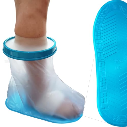 Tideshake - Non-Slip Waterproof Foot Cast Cover for Showering, Reusable Adult Foot Cast Protector, Cast Covers for Shower, Watertight Cast Bag for Surgery Ankle, Burns - Image 1