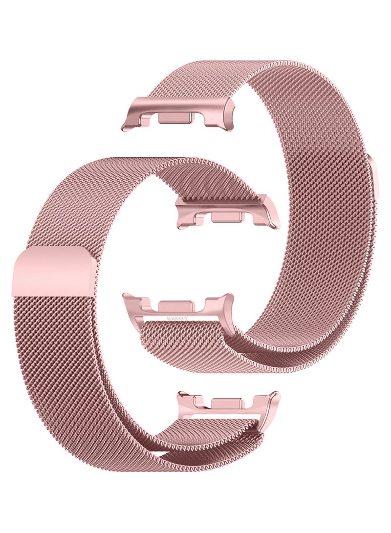CATANES Milanese Metal Band for Samsung Galaxy Watch 8 Band 40mm 44mm/8 Classic 46mm, Mesh Magnetic Stainless Steel Loop Strap - Rose Gold - Image 1