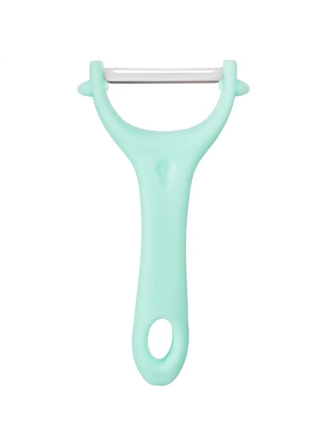 This wide plastic potato peeler is made from durable and lightweight plastic, designed to make peeling vegetables quick and efficient. The wide blade design helps remove more peel in less time, saving effort during food preparation. - Image 1