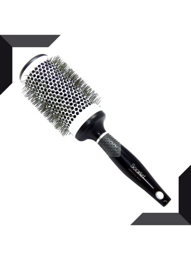 Scarlet Line Professional Matte Extra Large Hot Curling Hair Brush with Ceramic Bristle and Anti Slip Rubber Grip on Handle for Men n Women 53 mm - Image 3
