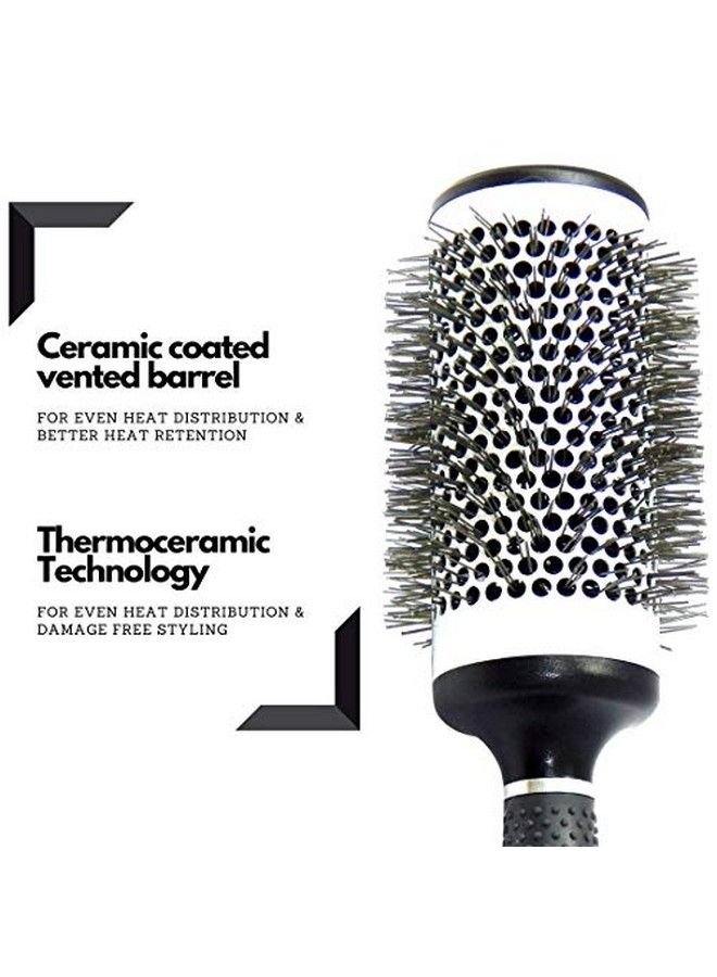 Scarlet Line Professional Matte Extra Large Hot Curling Hair Brush with Ceramic Bristle and Anti Slip Rubber Grip on Handle for Men n Women 53 mm - Image 5