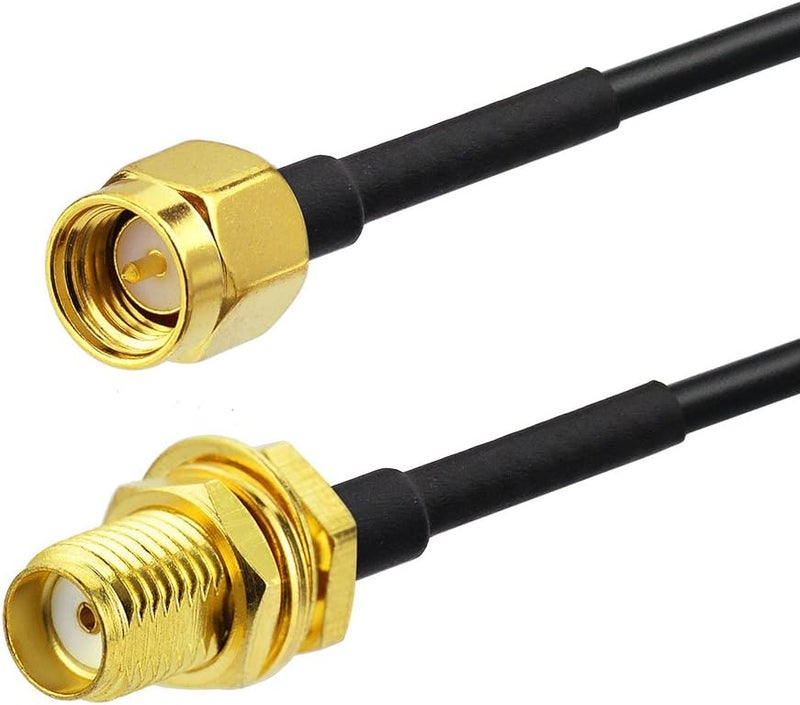 Superbat RF coaxial SMA Male to SMA Female Bulkhead RG174 9.8ft Cable + 3pcs RF Coax SMA Adapter Kit for SDR Equipment Antenna Ham Radio,3G 4G LTE Antenna,ADS-B,GPS and etc - Image 1