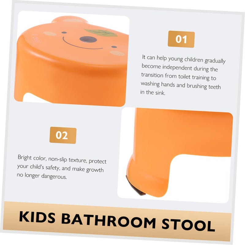 Generic 2pcs Lightweight Plastic Step Stools for Non-Slip Cartoon Stools for Home Bathroom Classroom Portable and Seating for Teens - Image 2