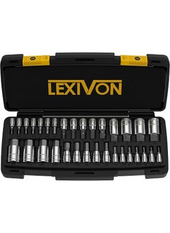 Generic Complete Set Of 32 Hex Bit Socket Set Metric Sizes From 2Mm To 19Mm Sae Imperial Size 5 64" To 3 4" Allen Key Socket Set 1 4" 3 8" 1 2" Drive For Torque Wrench Ratchet Wrench Impact Drills  - Image 1
