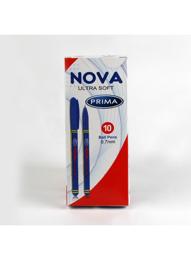بريما قلم جاف بريما نوفا ازرق 10قطع - Image 2
