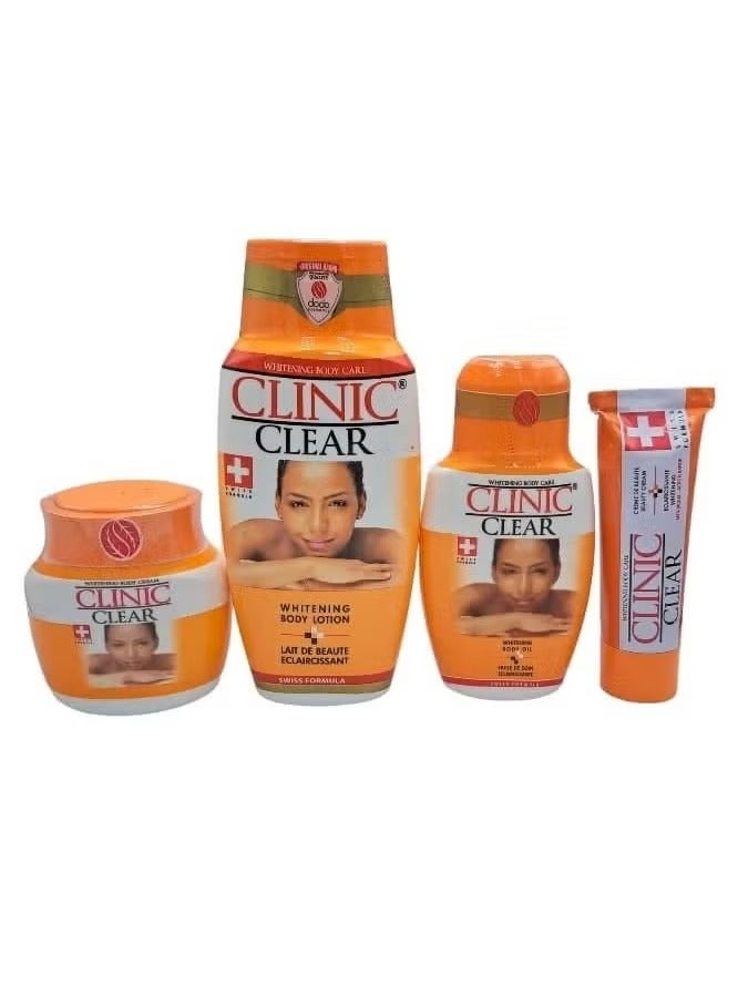 Clinic Clear Skin Whitening Kit Lotion 250 ml Cream 150 ml Oil 125 ml Cream 50 ml