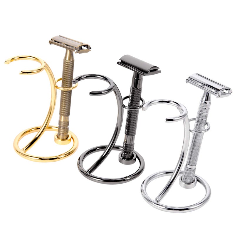 Grandslam Shaving Razor and Brush Stand Universal Holder for Safety Razor Storage Shave Brush Holder (gunmetal) - Image 3