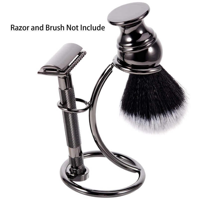 Grandslam Shaving Razor and Brush Stand Universal Holder for Safety Razor Storage Shave Brush Holder (gunmetal) - Image 1