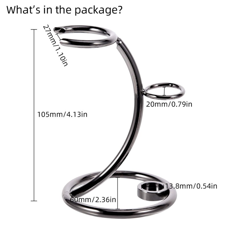 Grandslam Shaving Razor and Brush Stand Universal Holder for Safety Razor Storage Shave Brush Holder (gunmetal) - Image 4