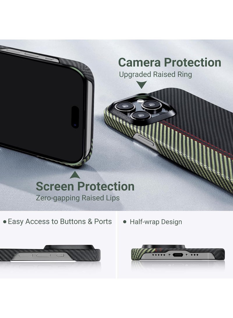 PITAKA Case for iPhone 15 Pro Compatible with MagSafe, Slim & Light iPhone 15 Pro Case 6.1-inch with a Case-Less Touch Feeling, 600D Aramid Fiber Made [Fusion Weaving MagEZ Case 4 - Overture]  - Image 5