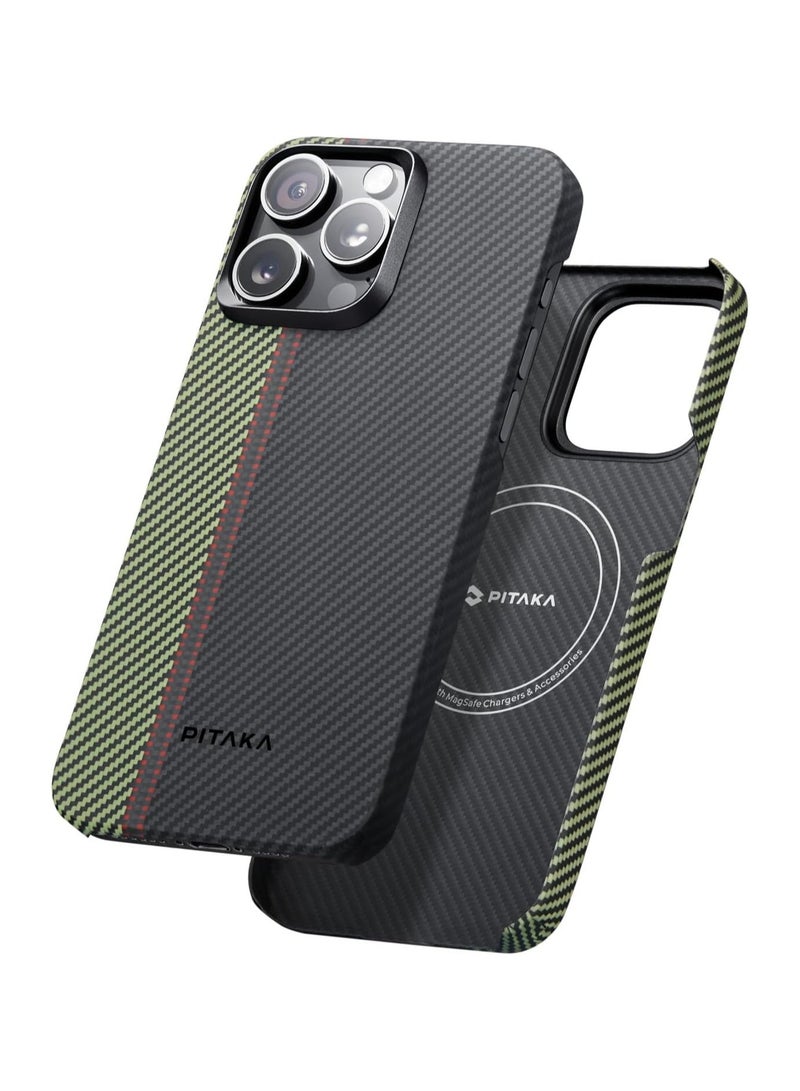PITAKA Case for iPhone 15 Pro Compatible with MagSafe, Slim & Light iPhone 15 Pro Case 6.1-inch with a Case-Less Touch Feeling, 600D Aramid Fiber Made [Fusion Weaving MagEZ Case 4 - Overture]  - Image 2
