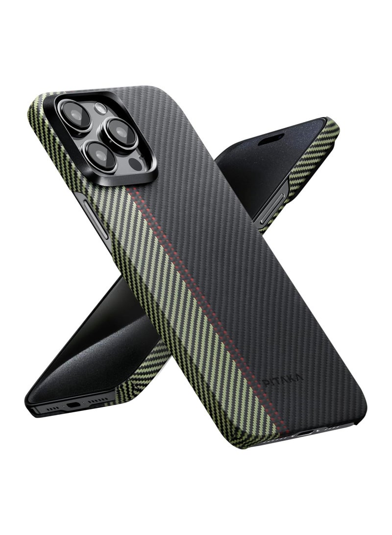 PITAKA Case for iPhone 15 Pro Compatible with MagSafe, Slim & Light iPhone 15 Pro Case 6.1-inch with a Case-Less Touch Feeling, 600D Aramid Fiber Made [Fusion Weaving MagEZ Case 4 - Overture]  - Image 1