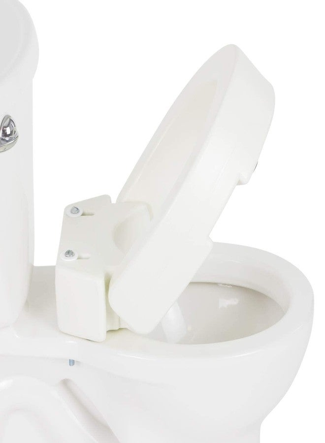 Vive Hinged Toilet Seat Riser Elevated Raised Seat Lifter For Handicapped Elderly And Seniors Medical Handicap Bathroom Safety Height Chair Tall High Portable Extender Standard Multi - Image 1