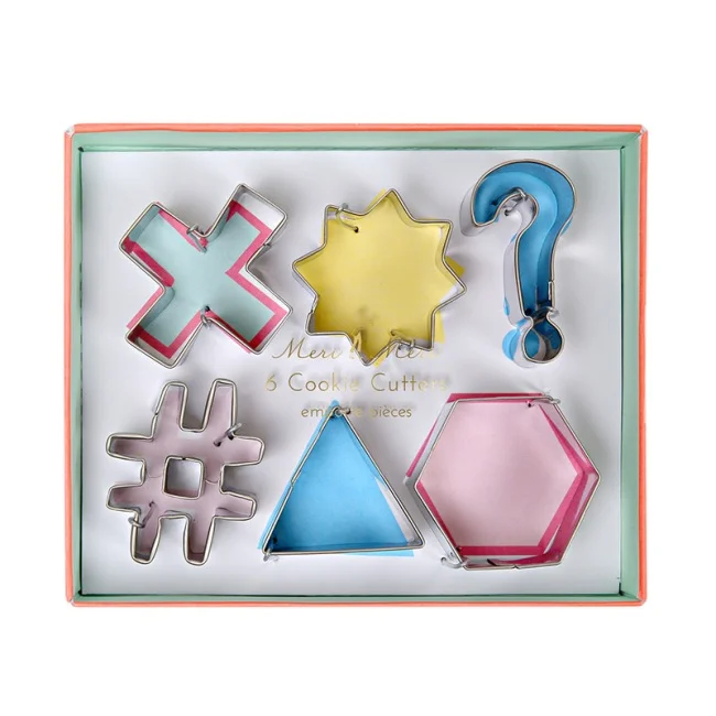 Meri Meri Icon Shapes Cookie Cutters Silver