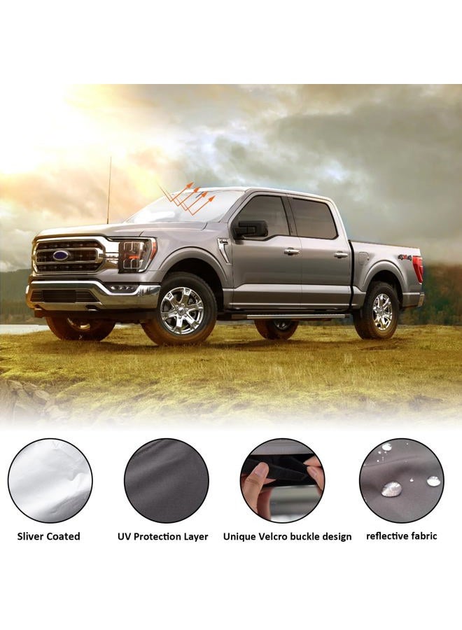 INSAUTO Windshield Sun Shades Sunshade fit for Ford F150 2021 2022 2023 2024 Front Window Shield Sun Visor Protector for Ford F150 F-150 Lariat King Ranch Platinum XL XLT Limited Raptor Truck Car Accessories - Image 4