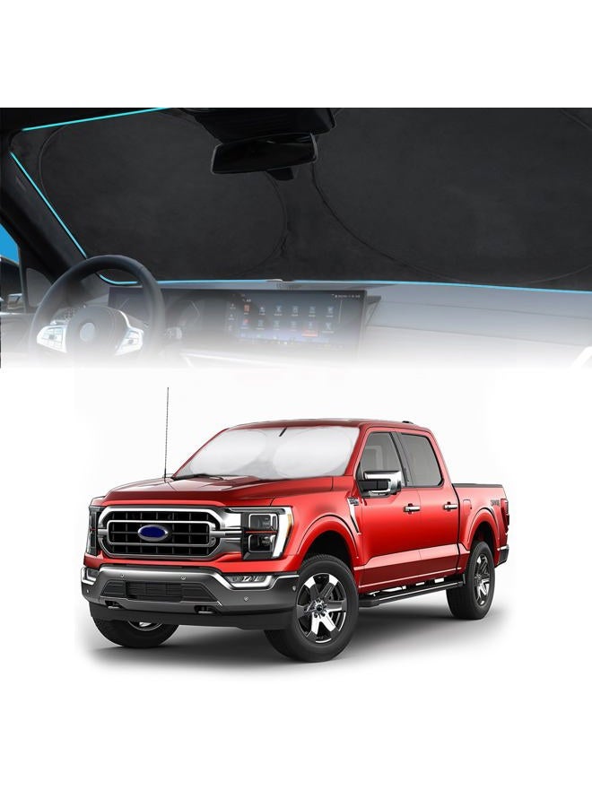 INSAUTO Windshield Sun Shades Sunshade fit for Ford F150 2021 2022 2023 2024 Front Window Shield Sun Visor Protector for Ford F150 F-150 Lariat King Ranch Platinum XL XLT Limited Raptor Truck Car Accessories - Image 1