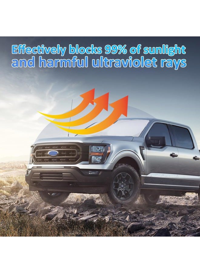 INSAUTO Windshield Sun Shades Sunshade fit for Ford F150 2021 2022 2023 2024 Front Window Shield Sun Visor Protector for Ford F150 F-150 Lariat King Ranch Platinum XL XLT Limited Raptor Truck Car Accessories - Image 5