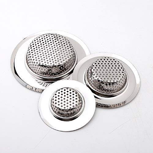 Feeke Hair Catcher Shower Drain(3 Pack), Bathtub Drain Cover, Sink Tub Drain Stopper, Sink Strainer for Kitchen and Bathroom, Hair Stopper for Bathtub Drain Cover Size from 2.13'' to 4.5''. - Image 3