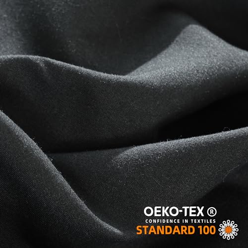 YIRDDEO Queen Comforter Set - Comforter Queen Size Sets with Ball Pom Fringe, Soft Bedding Set for All Seasons - 3 Pieces, 1 Comforter (90"x90") & 2 Pillow Shams (20"x26"), Black - Image 4