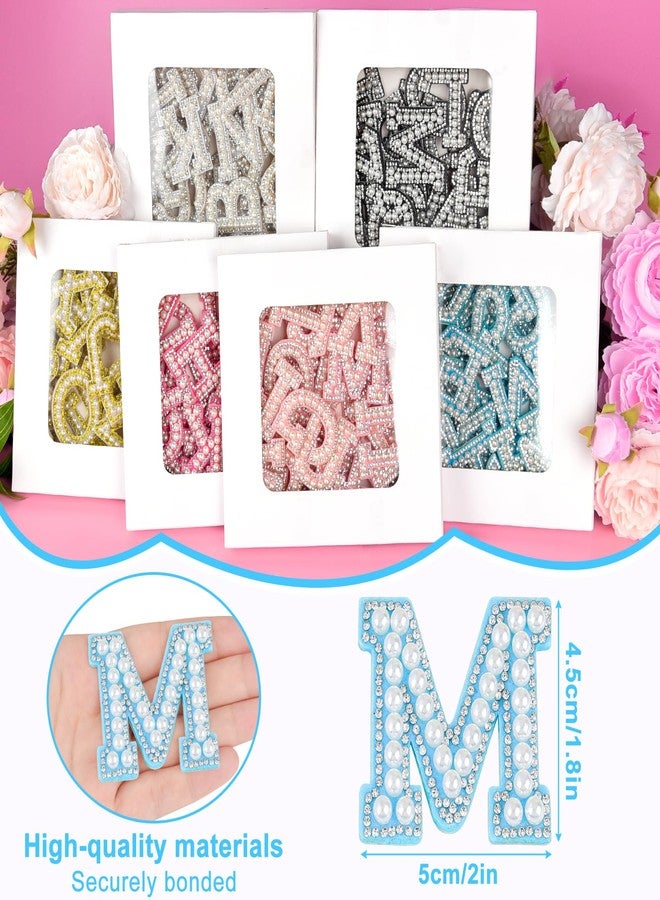 ASTARON Self-Adhesive Letter Stickers with Beads and Rhinestones (26, Blue, 4.5 cm) - Image 2