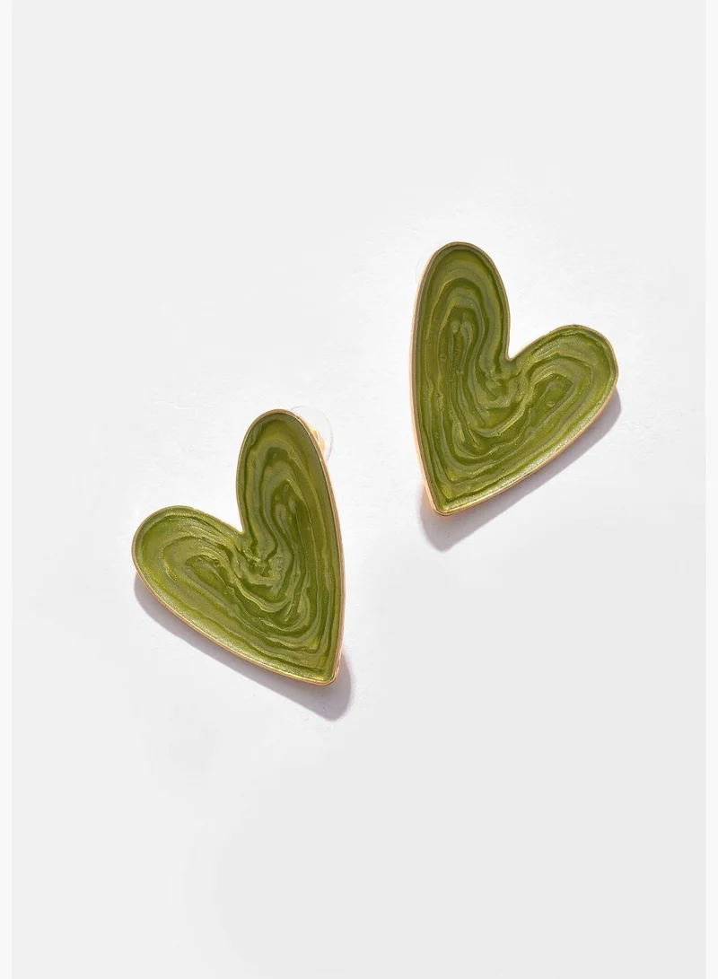 SOHI Gold Plated Designer Stud Earrings