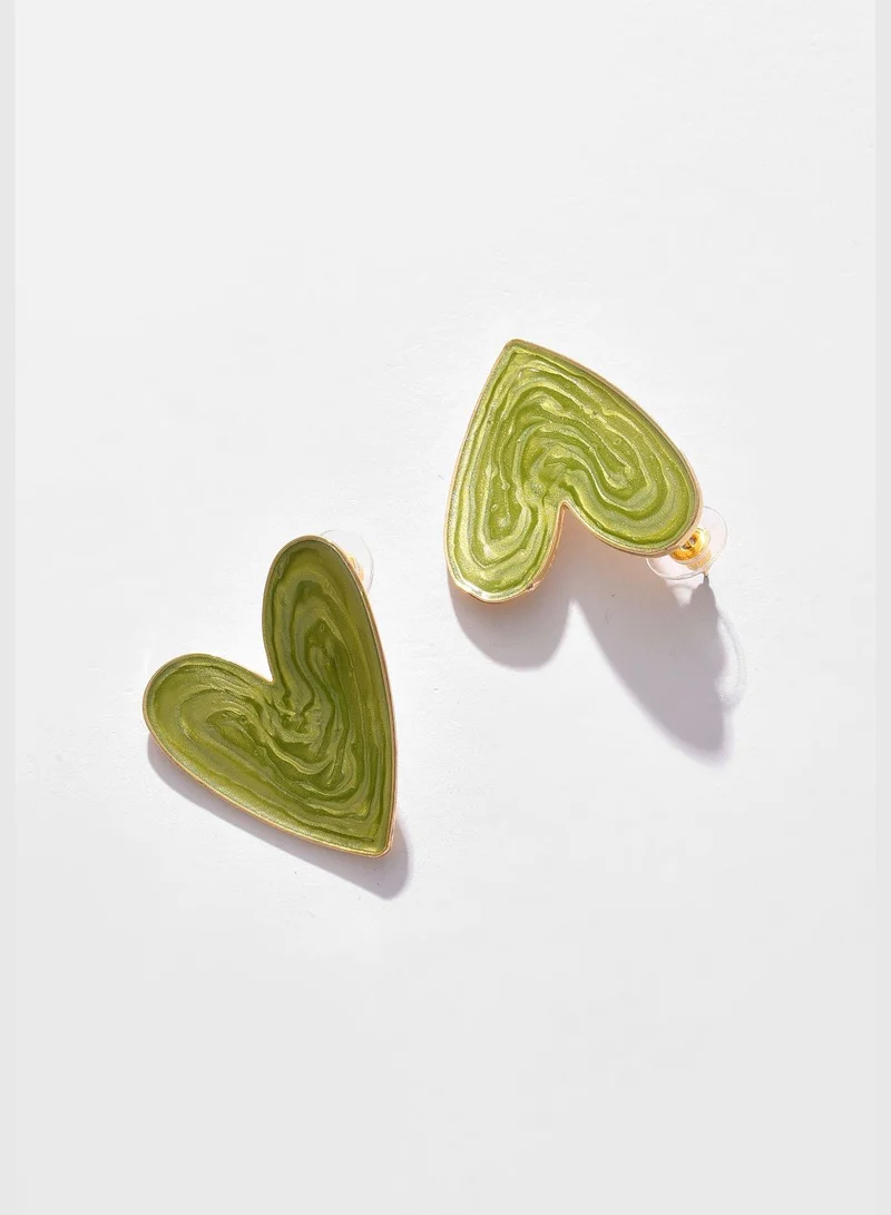 SOHI Gold Plated Designer Stud Earrings