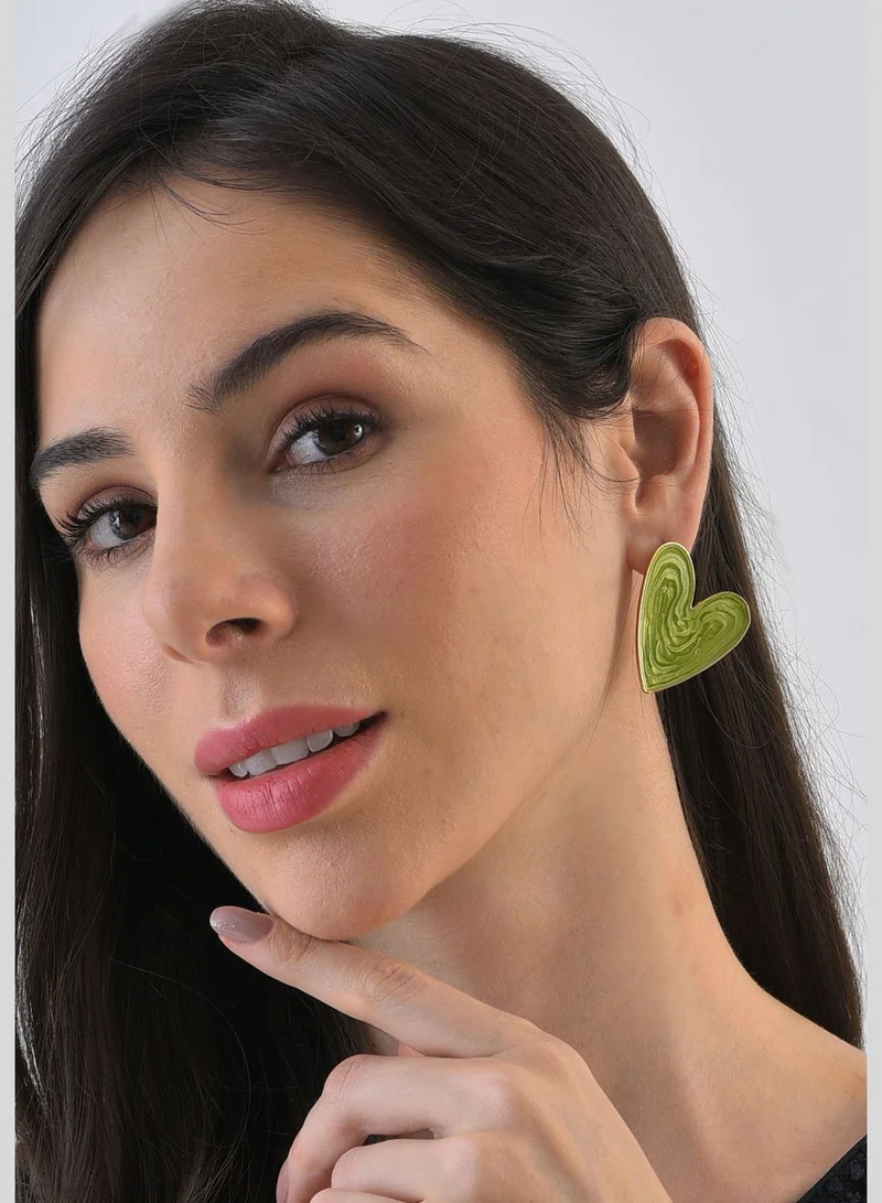 SOHI Gold Plated Designer Stud Earrings