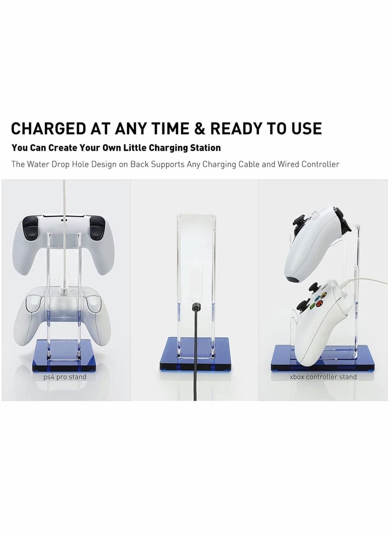 Generic - Gaming Accessories, Controller Holder, Dual Controller Stand, For Ps5 Ps4 Xbox, For Switch, For Gaming Accessories, Build Game Fortresses (Deepblue) - Image 1