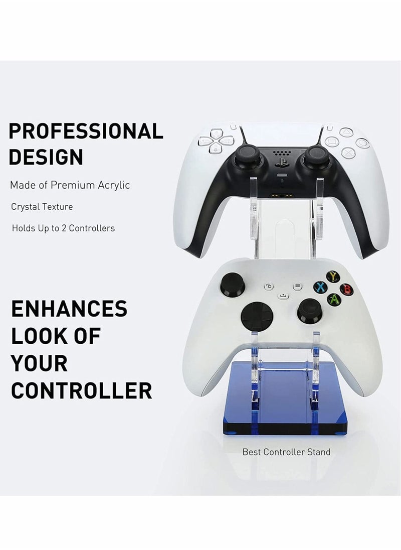 Generic - Gaming Accessories, Controller Holder, Dual Controller Stand, For Ps5 Ps4 Xbox, For Switch, For Gaming Accessories, Build Game Fortresses (Deepblue) - Image 1
