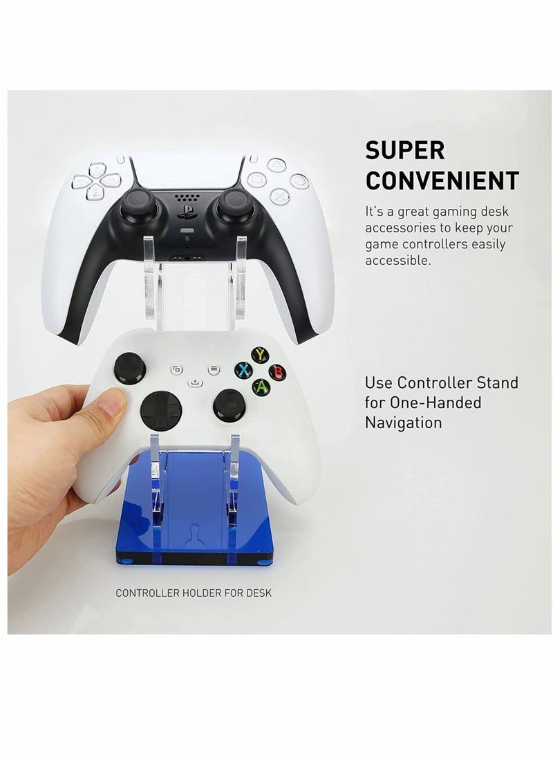 Generic - Gaming Accessories, Controller Holder, Dual Controller Stand, For Ps5 Ps4 Xbox, For Switch, For Gaming Accessories, Build Game Fortresses (Deepblue) - Image 1