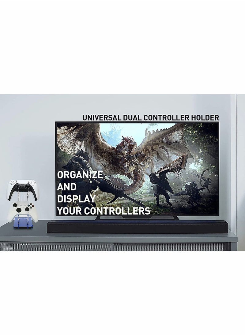 Generic - Gaming Accessories, Controller Holder, Dual Controller Stand, For Ps5 Ps4 Xbox, For Switch, For Gaming Accessories, Build Game Fortresses (Deepblue) - Image 1