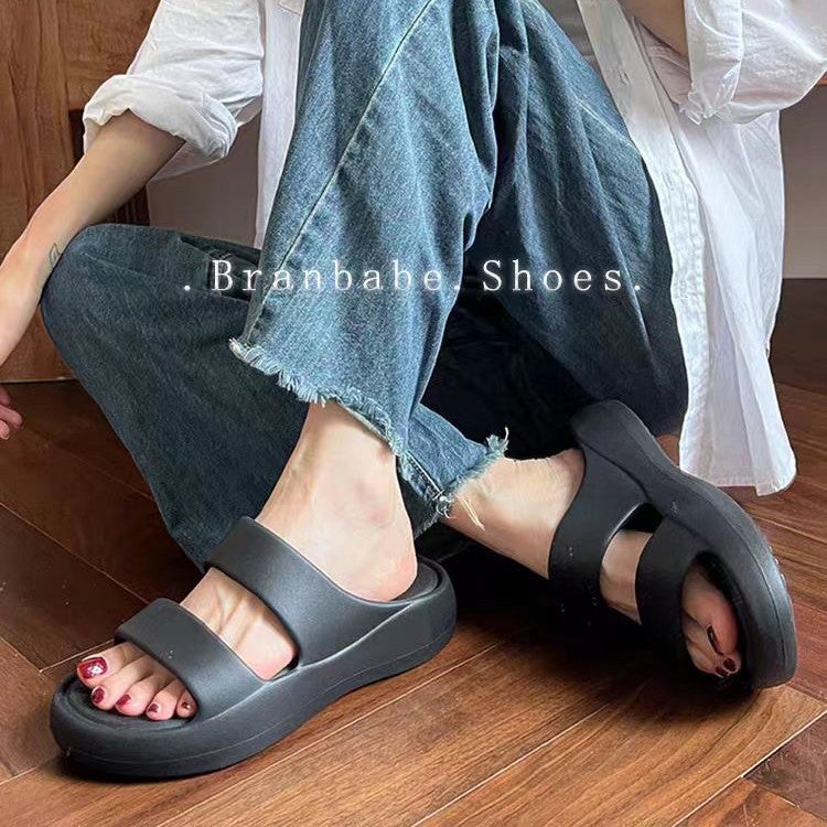 Women's Cloud Slides Thick Sole Platform Sandals 2025 New Beach Slippers - Image 4