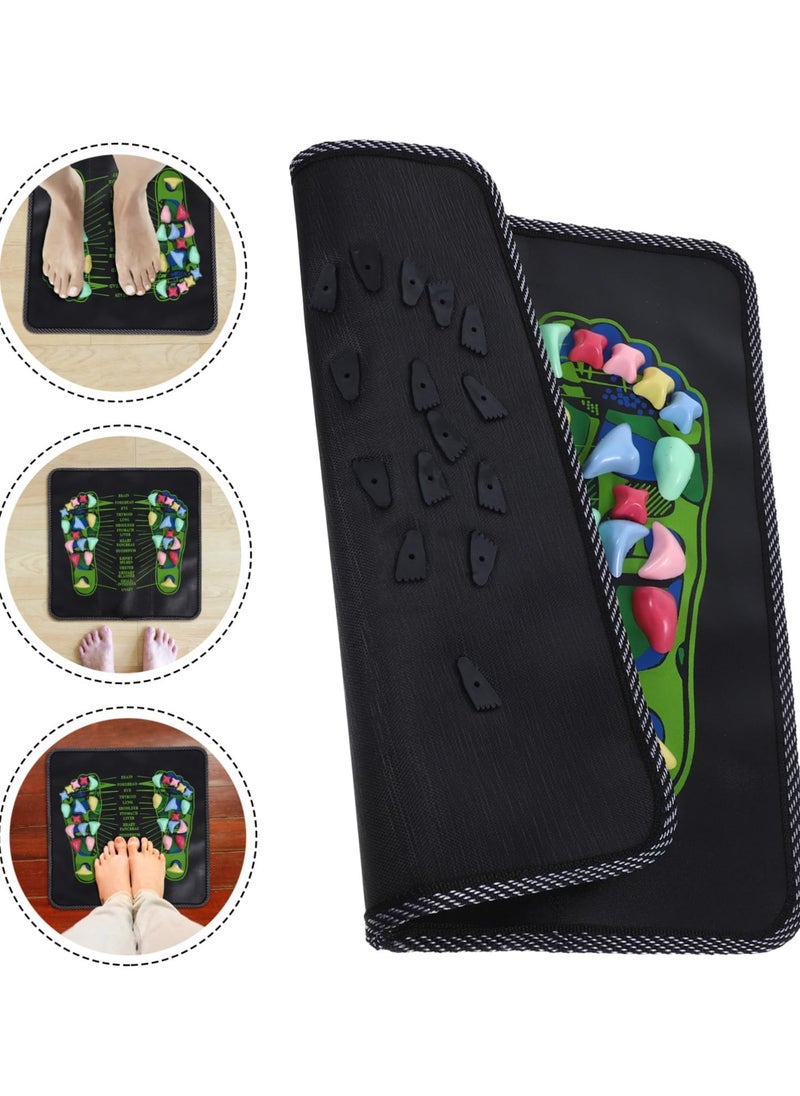 Generic Foot massager stone pad reflexology foot massage pad foot acupressure stone foot care pad stone reflexology pad for feet and legs  - Image 4