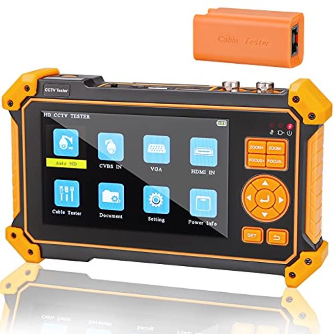 wsdcam 5 Inch Tft-Lcd Screen Cctv Camera Tester Monitor Support 4K 8Mp Cvi Tvi Ahd Sdi Cvbs Analog Camera, Support Hdmi In Vga In Ptz Control/Dc12V Power Output/Utp Cable Tester, 3200-Plus - Image 1