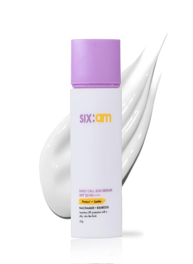 توهج ستة واقي الشمس الكوري SIX:AM 3 في 1 بعامل حماية SPF 50 PA++++ مع 2% نياسيناميد وبيسابولول | واقي شمس مضاد للشيخوخة ومُفتّح للبشرة الحساسة والدهنية والجافة | سيروم خفيف الوزن وغير لزج + مرطب + واقي شمس لحماية مثالية من أشعة الشمس | لا يترك أي أثر أبيض - Image 1