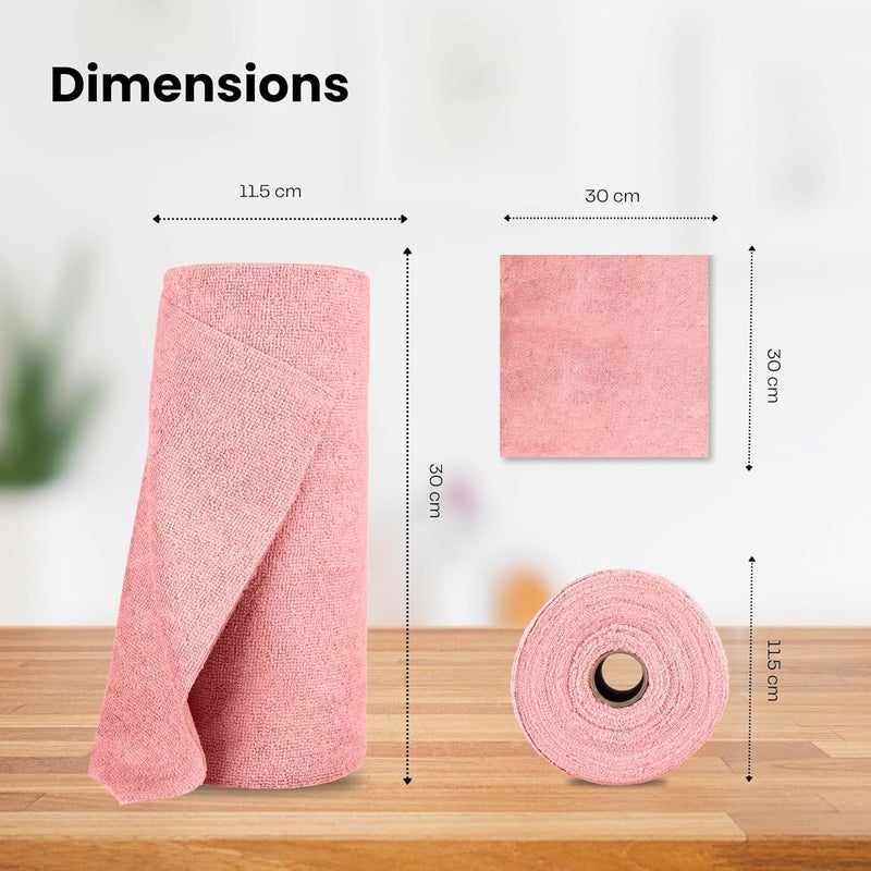 Straame Microfiber Cloth Roll - Ultra-Absorbent, Lint-Free Cleaning Towels in Assorted Colors - Image 5