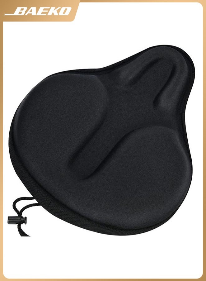 BAEKO Exercise Bike Seat Cushion Cover, Bicycle Saddle Cover with Wide Foam and Extra Soft Gel Padded for Women and Men - Image 1