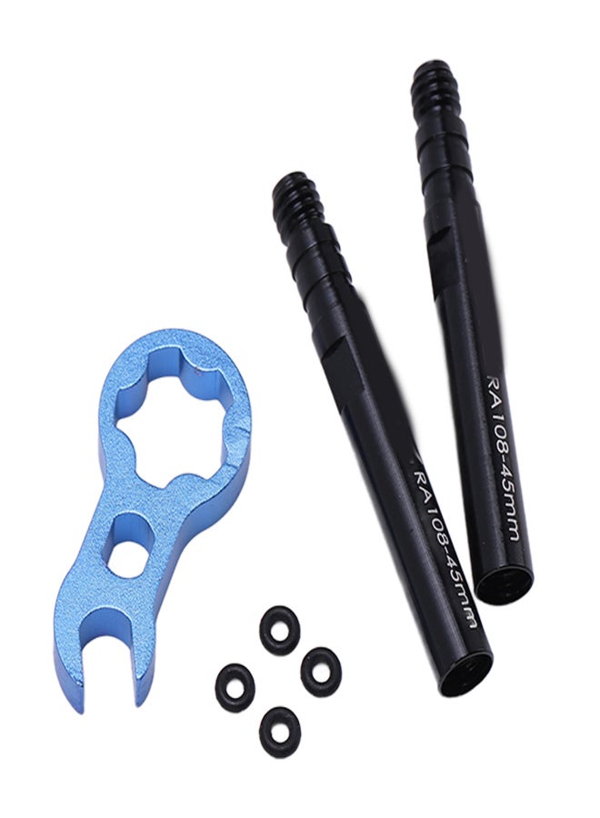 ريسك طقم تمديد صمام إطار الدراجة الهوائية RISK، أنبوب داخلي، صمام فرنسي، وصلة ساق، مصنوع من سبائك الألومنيوم، مناسب للدراجات الهوائية على الطرق، 45 مم - Image 1